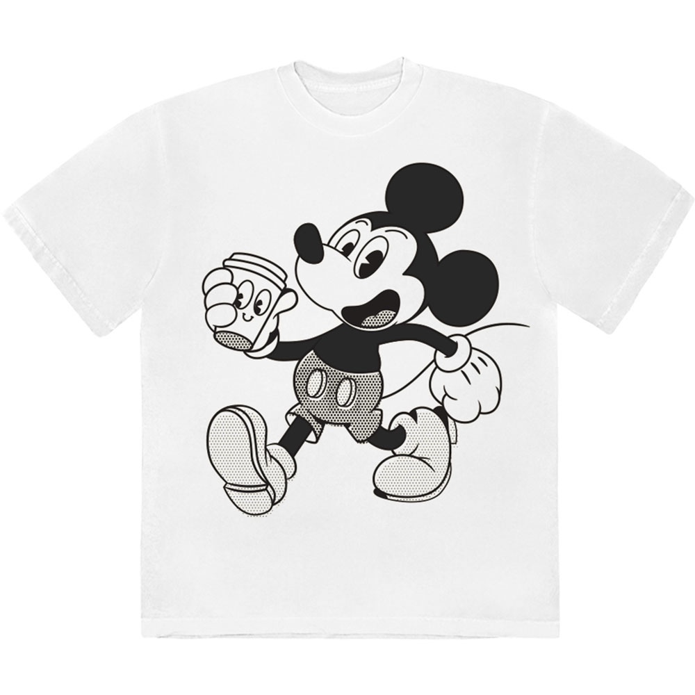 Disney - Mickey & Coffee Heren T-shirt - Wit